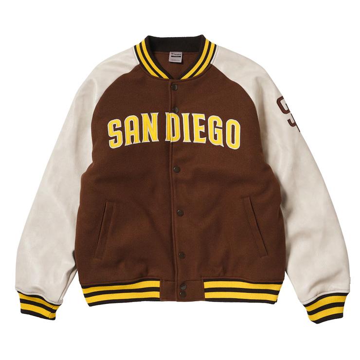 Fanatics 2025モデル MLB ロゴ メルトン スタジアムジャケット