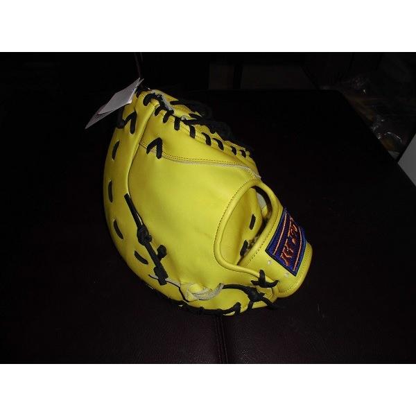 ハイゴールド　ロード限定　硬式ファーストミット　カラーライムイエロー×ブラック　右投げ用 