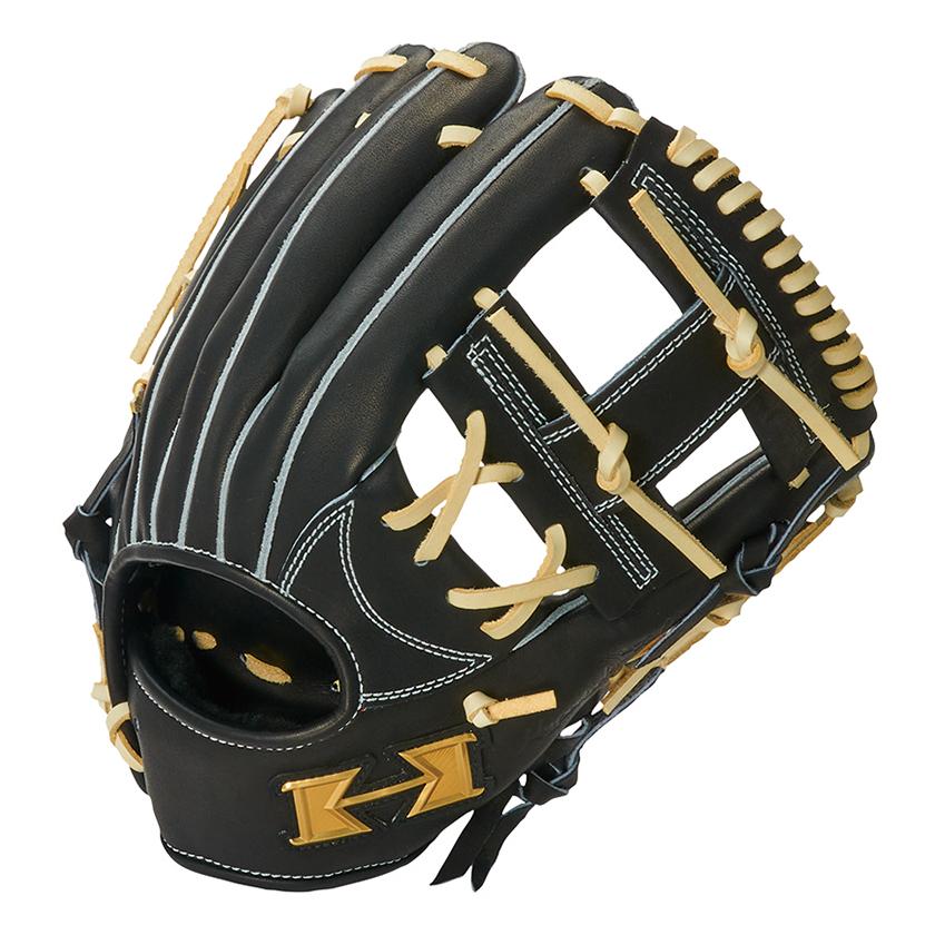 HI-GOLD 軟式グローブ 二塁・遊撃手用　ブラック 野球 ハイゴールド 軟式グローブ グラブ 一般用 遊撃手 ショート用