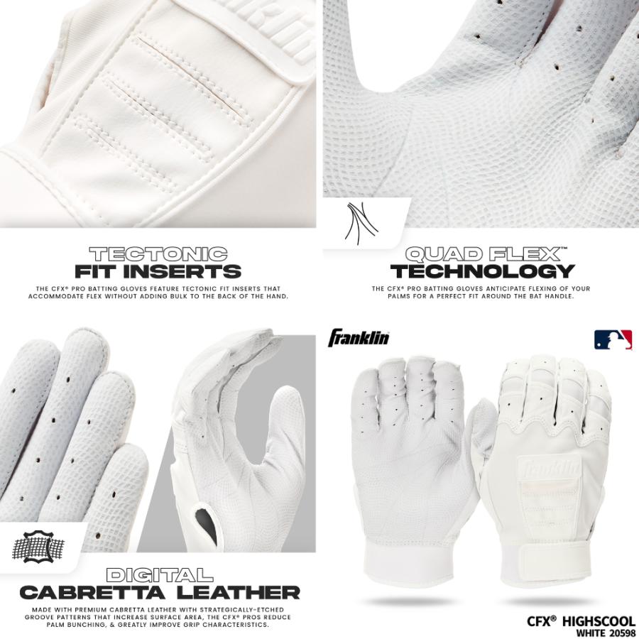 野球 フランクリン Franklin  バッティンググラブ CFX ハイスクールモデル 高校野球対応 シングルバンド 天然皮革 | フランクリン | 01
