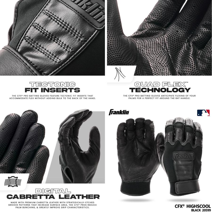 野球 フランクリン Franklin  バッティンググラブ CFX ハイスクールモデル 高校野球対応 シングルバンド 天然皮革 | フランクリン | 02