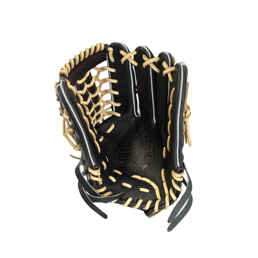 【人気オーダー配色】ローリングス カスタムラベル 黒×金 野手グラブ用 Rawlings（ローリングス） 硬式外野手用グラブ オーダーセレクトモデル