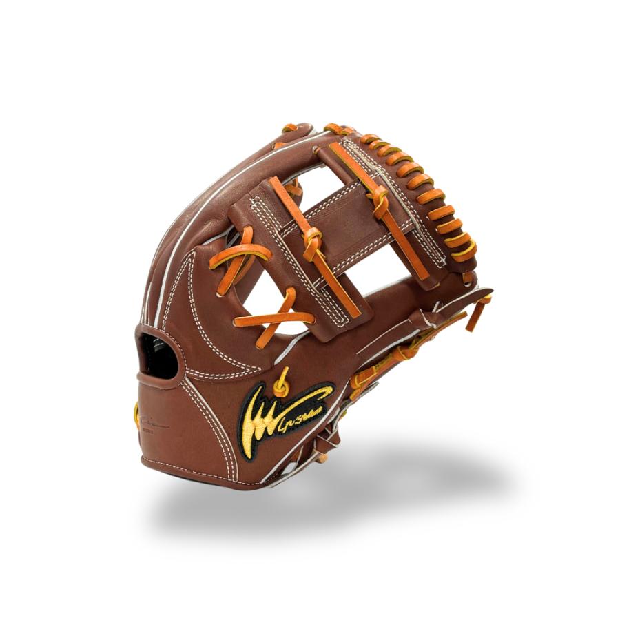 アイピーセレクト 硬式内野手用グラブ Ip.RD-Gr チョコ 二塁・遊撃手 GREAL COLLECTION 高校野球 日本製 | アイピーセレクト | 01