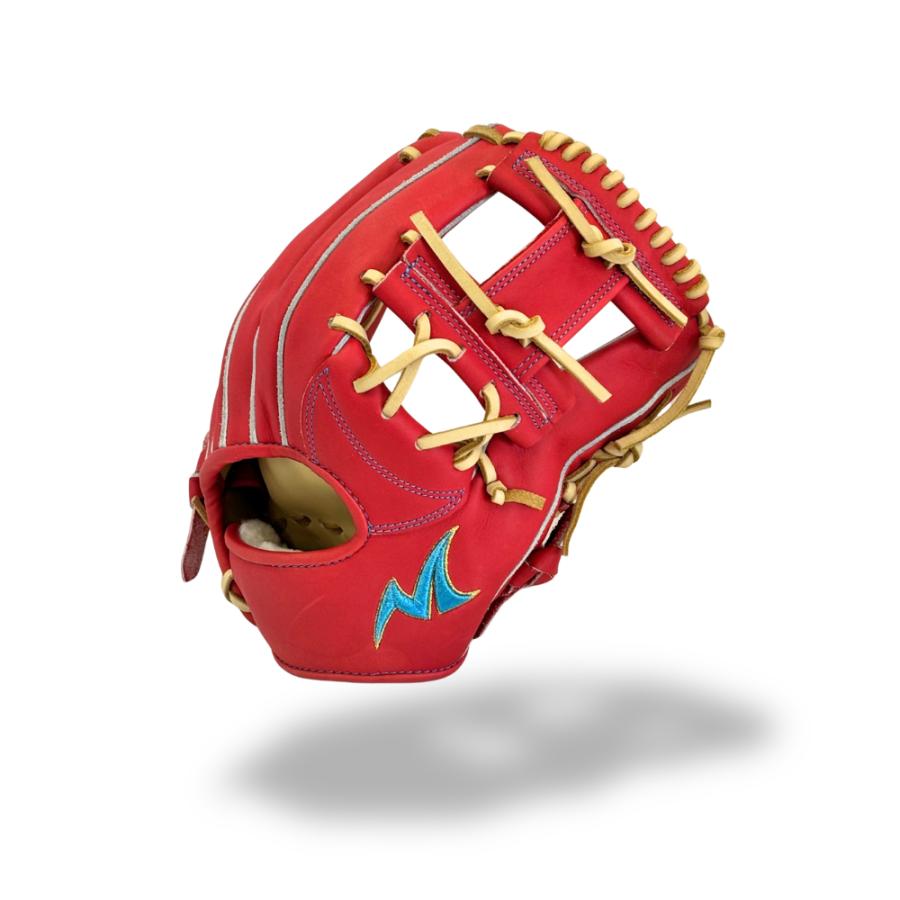 型付け済み ノーリミット 硬式内野手用グラブ S-044 Dオレンジ 高校野球 中学硬式 ボーイズリーグ |  | 01