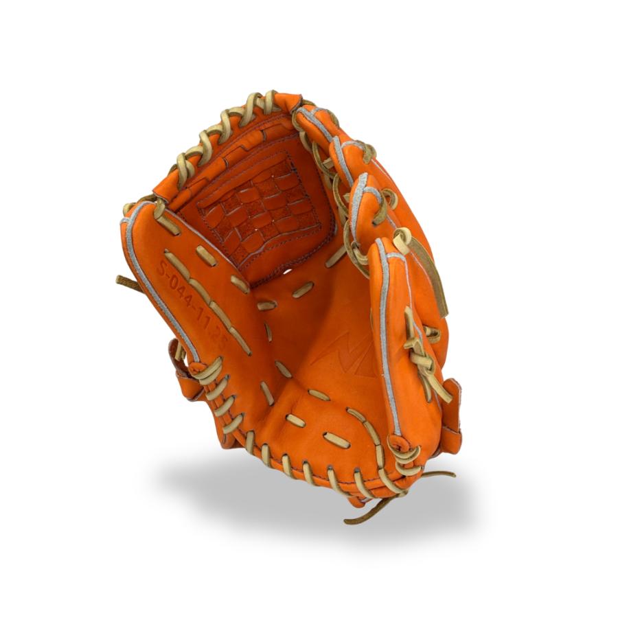 型付け済み ノーリミット 硬式内野手用グラブ S-044 オレンジ 高校野球 中学硬式 ボーイズリーグ |  | 04