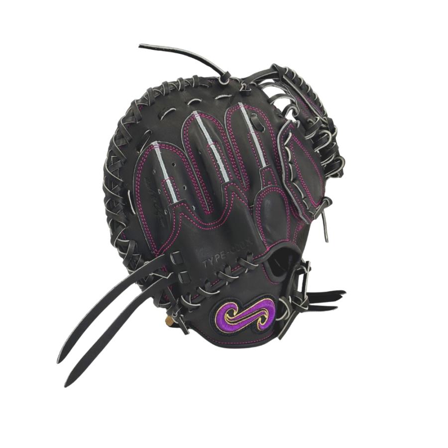 硬式キャッチャーミット TYPE-C00X 大分産和牛革 ブラック 名前の無いミット 高校野球 日本製 |  | 03