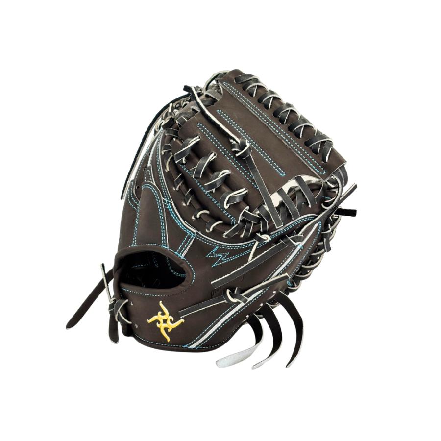 【予約受付/3月下旬入荷】要 KANAME 硬式キャッチャーミット TYPE-C200 ダークブラウン 小さめ 縦型 高校野球対応 日本製 |  | 01