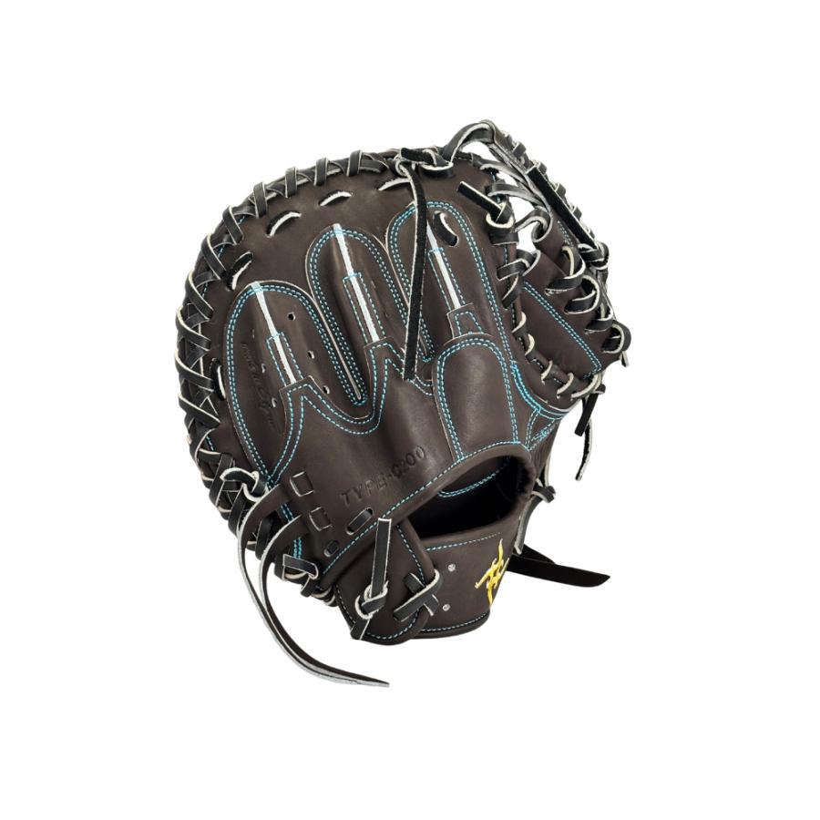 【予約受付/3月下旬入荷】要 KANAME 硬式キャッチャーミット TYPE-C200 ダークブラウン 小さめ 縦型 高校野球対応 日本製 |  | 04