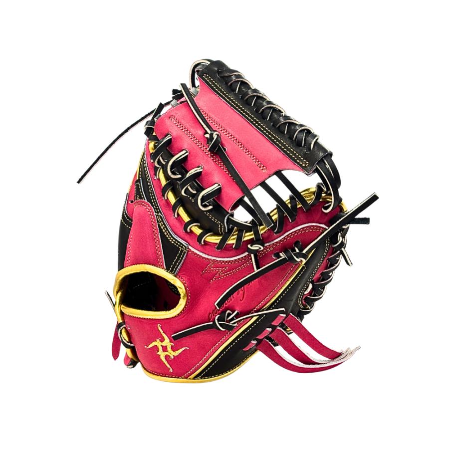 要 軟式キャッチャーミット TYPE-C200R 小さめ 縦型 ブラック×ピンク