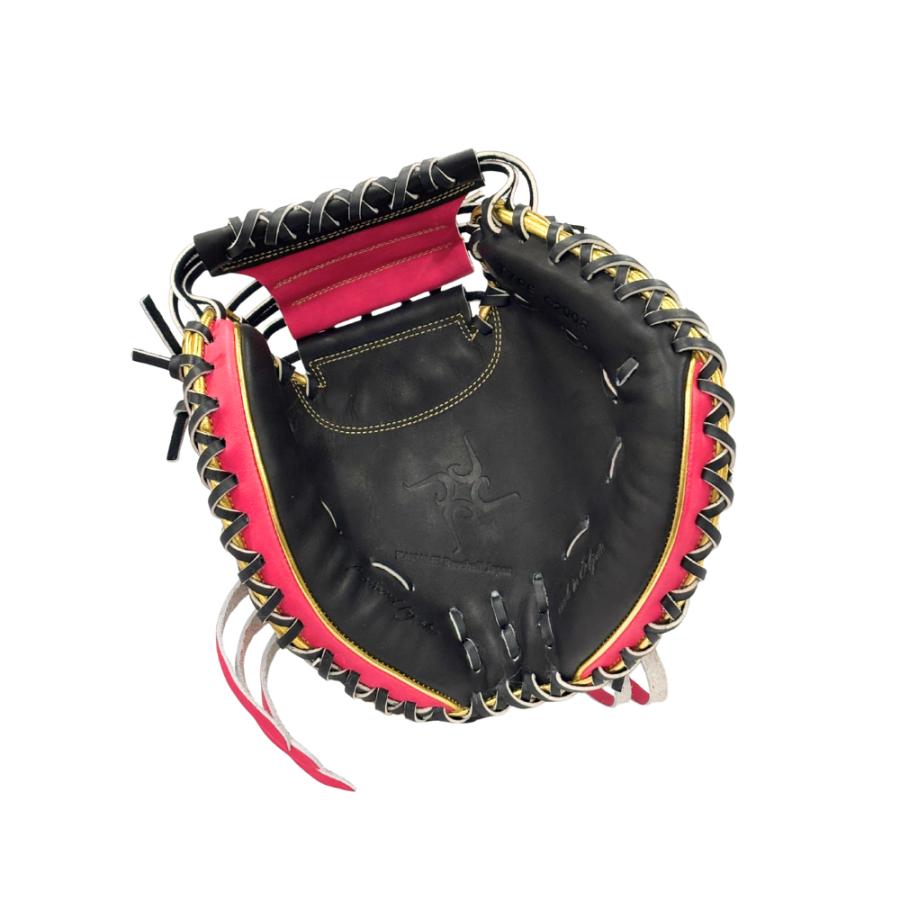 要 軟式キャッチャーミット TYPE-C200R 小さめ 縦型 ブラック×ピンク