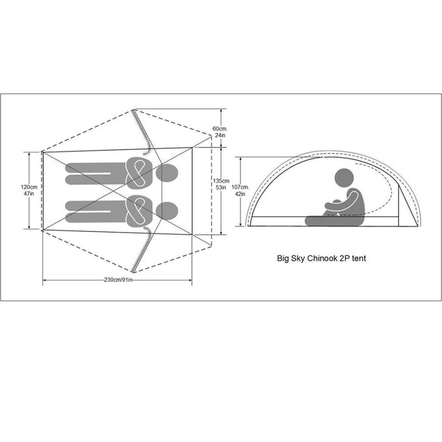 ビッグスカイインターナショナル チヌーク 2P テント (BIG SKY INTERNATIONAL CHINOOK TENT) ／