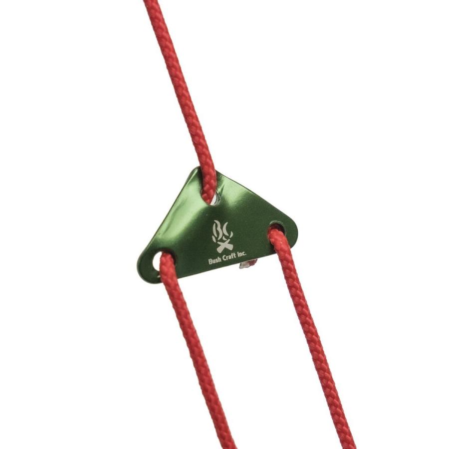 ブッシュクラフト アルミ自在金具 10枚入り (50081) / テント タープ 設営用品 登山 キャンプ 3つ穴 三角型 ロゴ入り|basecamp-jp|04