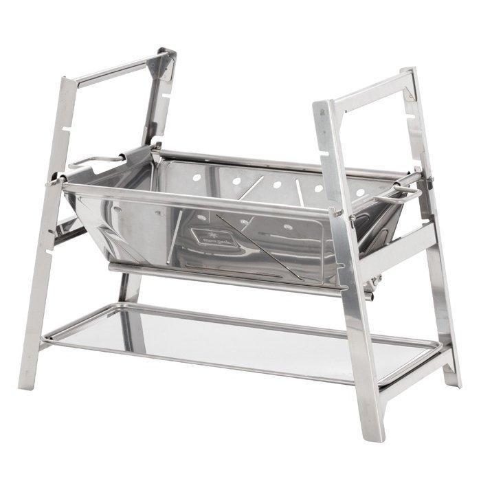 スノーピーク 焚火台SR (ST-021) ／ ソロキャンプ 焚き火台 ベースプレート 収納ケース付 コンパクト