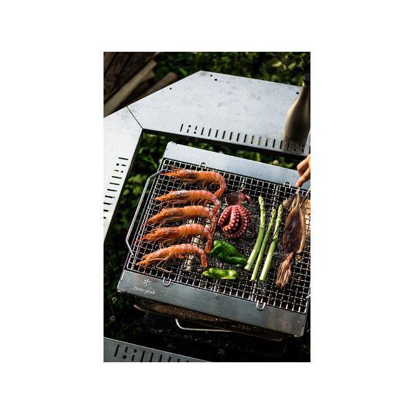 【未使用】スノーピーク 焚き火台 Lスターターセット＋焼き網Pro L＋火ばさみ スノーピーク(snow peak) 焚火台Lスターターセット+焚火台グリル