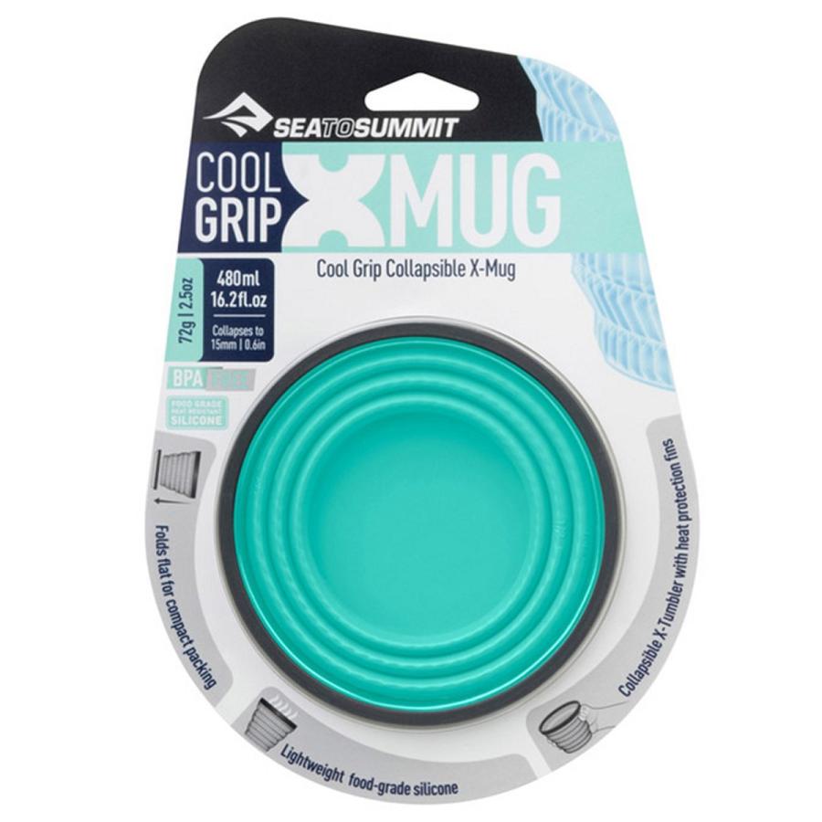 シートゥーサミット Xマグ クールグリップ (ST84037) ／ コップ カップ 480ml 登山 キャンプ 折り畳み コンパクト 計量目盛り スタッキング 06004sts2101