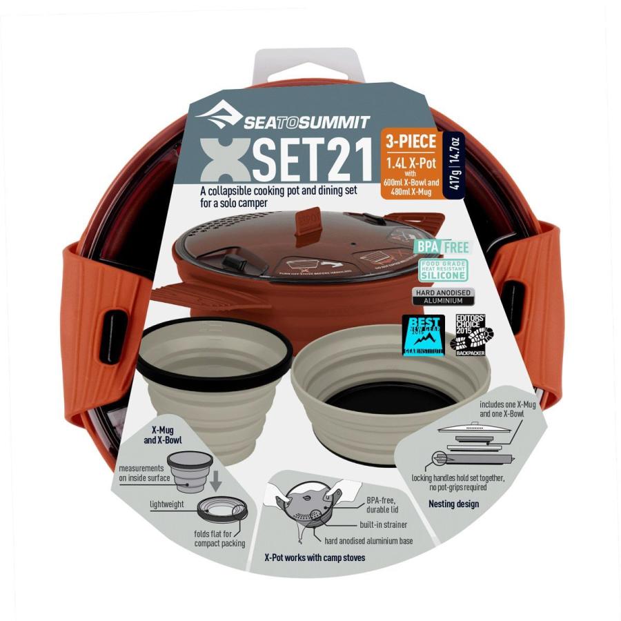 バーベキュー・調理用品 SEA TO SUMMIT X SERIES FULL SET Frontier UL Collapsible Kettle Cook Set | Sea to Summit