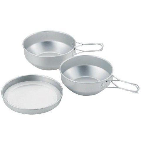 UNIFLAME（ユニフレーム） トレイル アルミ食器セット3 ／ キャンプ