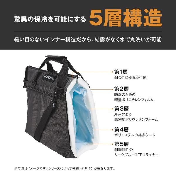 AOクーラーズ 24パック カーボン ソフトクーラー (AOCR24) ／ ソフトクーラー 23L キャンプ バーベキュー 長時間保冷 5層構造 軽量 ショルダーストラップ付 | AO Coolers | 04