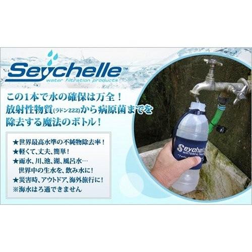 セイシェル サバイバルプラス 携帯浄水ボトル PT (SBP004A) ／ 携帯浄水器 登山 キャンプ 380mlボトル付き 直飲み可能 ろ過 海水不可 海外旅行の画像