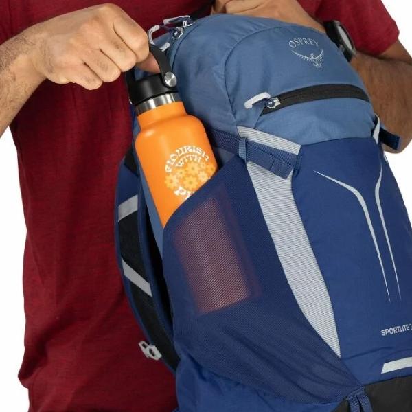 オスプレー スポーツライト20 (OS56319) ／ バックパック 20L 通気性 メッシュ背面 ハイドレーション対応 ヒップベルト フロントポケット サイドポケット | OSPREY | 09