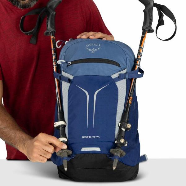 オスプレー スポーツライト20 (OS56319) ／ バックパック 20L 通気性 メッシュ背面 ハイドレーション対応 ヒップベルト フロントポケット サイドポケット | OSPREY | 10