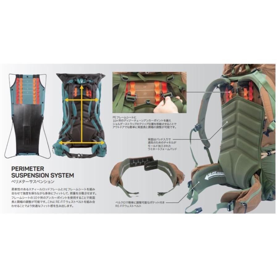 【特価・返品交換不可】グラナイトギア ペリメター35 レディース ／ ザック 35L バックパック 登山 日帰り 山小屋泊 背面調節可能 撥水 ハイドレーション対応_4