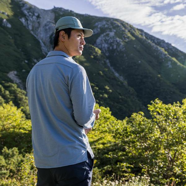 ファイントラック ラミースピンニットシャツ メンズ (FMM1601) ／ 山シャツ 登山 普段着にも ストレッチ 吸汗速乾 胸ポケット ニット素材の画像