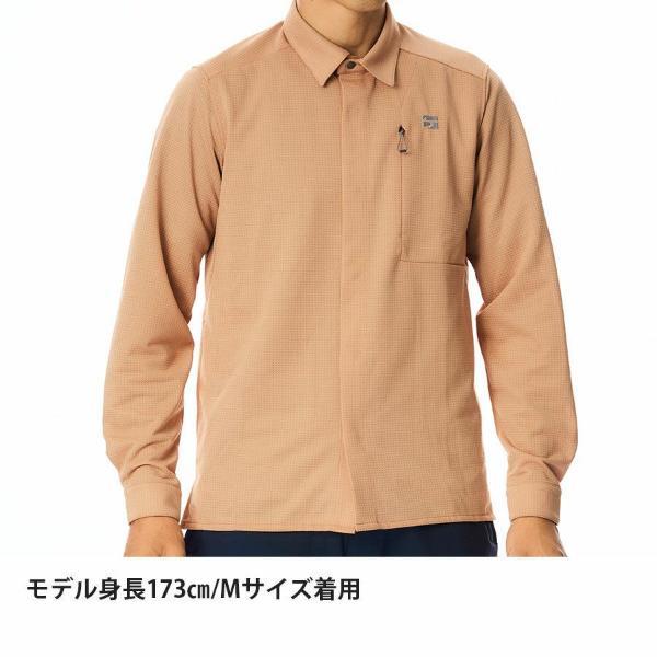 ファイントラック ラミースピンニットシャツ メンズ (FMM1601) ／ 山シャツ 登山 普段着にも ストレッチ 吸汗速乾 胸ポケット ニット素材の画像