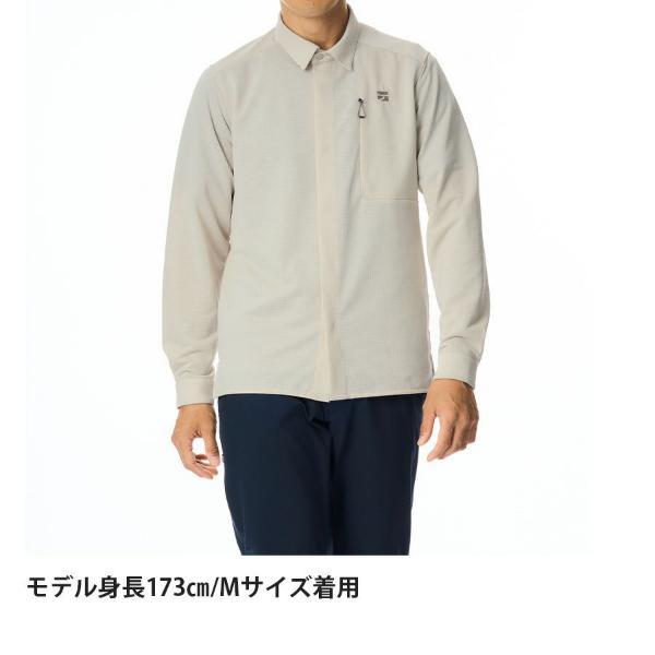 ファイントラック ラミースピンニットシャツ メンズ (FMM1601) ／ 山シャツ 登山 普段着にも ストレッチ 吸汗速乾 胸ポケット ニット素材の画像