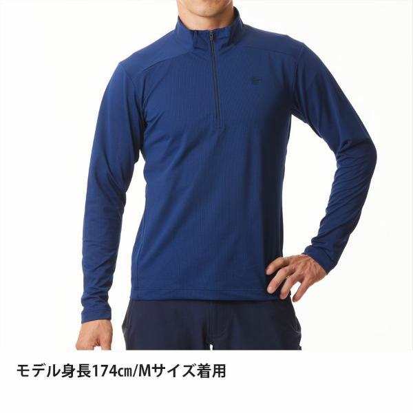 ファイントラック ドラウトクアッドジップネック メンズ (FMM1123) ／ ベースレイヤー 登山 化繊 吸汗速乾 UVカット ストレッチ 抗菌 防臭の画像