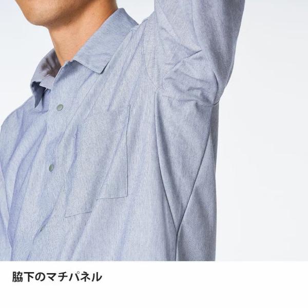 ファイントラック にほんのいろ コンシールメッシュシャツ メンズ (FMM2001) ／ コットン交編 ドライタッチ ストレッチ 消臭 左胸ポケットの画像