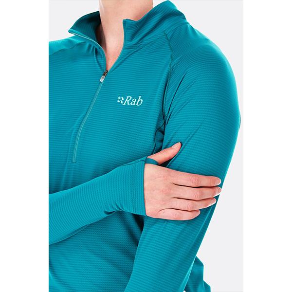 ラブ ソニックLSジップ レディース (QBL-04) ／ 登山 トレイルランニング ロンＴ 長袖 薄手 吸汗速乾 消臭機能 サムホール 化繊の画像