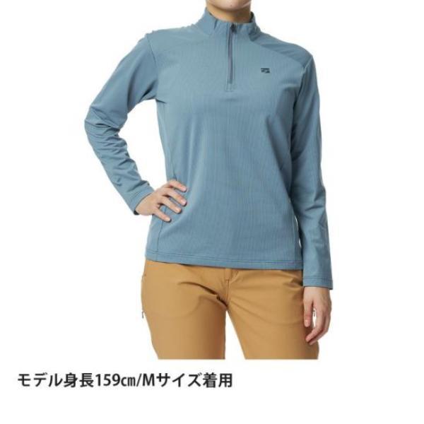 ●ファイントラック ドラウトクアッドジップネック レディース (FMW1123) ／ ベースレイヤー 登山 吸汗速乾 UVカット 日焼け防止 ニット生地 軽量の画像