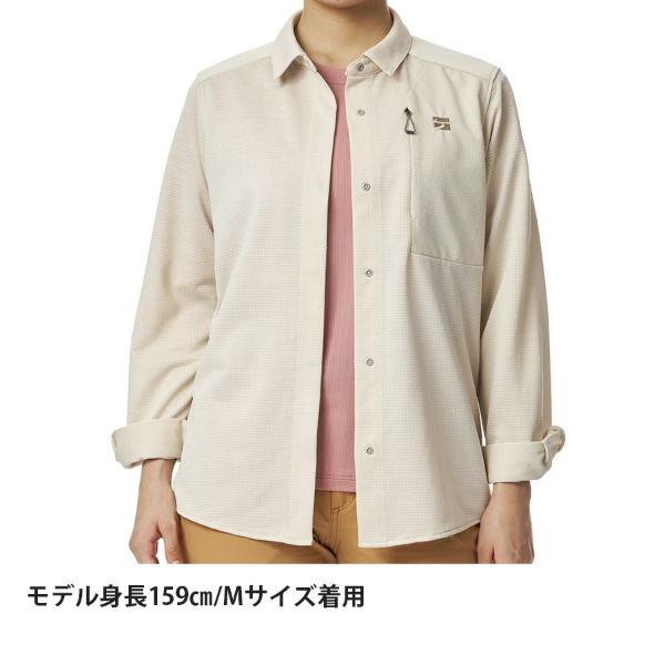 ファイントラック ラミースピンニットシャツ レディース (FMW1601) ／ ベースレイヤー 登山 トレラン ボタンシャツ ストレッチ 速乾吸汗 抗菌防臭 軽量の画像