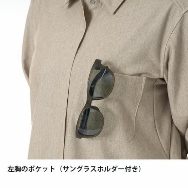 ファイントラック にほんのいろ コンシールメッシュシャツ レディース (FMW2001) ／ コットン交編 ドライタッチ ストレッチ 消臭 左胸ポケットの画像