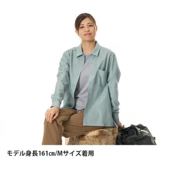 ファイントラック にほんのいろ コンシールメッシュシャツ レディース (FMW2001) ／ コットン交編 ドライタッチ ストレッチ 消臭 左胸ポケットの画像