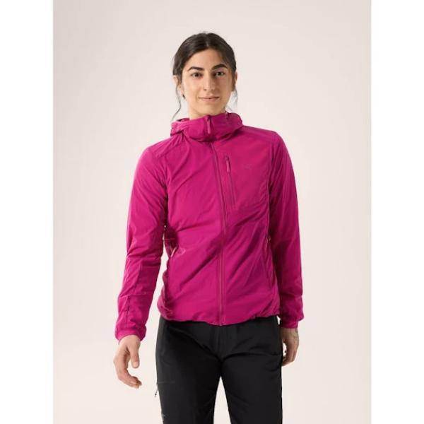 アークテリクス レディース フーディー ブラウン×ピンク 切り替えデザイン アークテリクス レディース フーディー ブラウン×ピンク