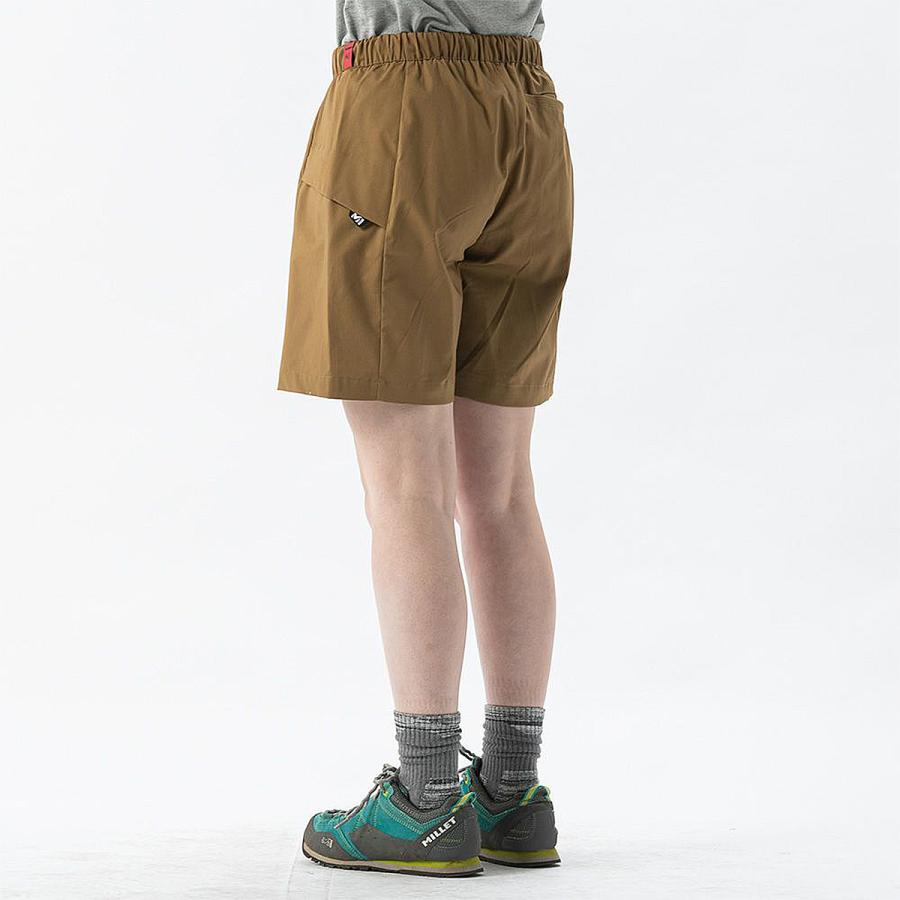MILLET - MILLETミレー ハーフパンツ ストームコットンショーツ茶 レディースL新品 MILLET - MILLETミレー ハーフパンツ ストームコットンショーツ