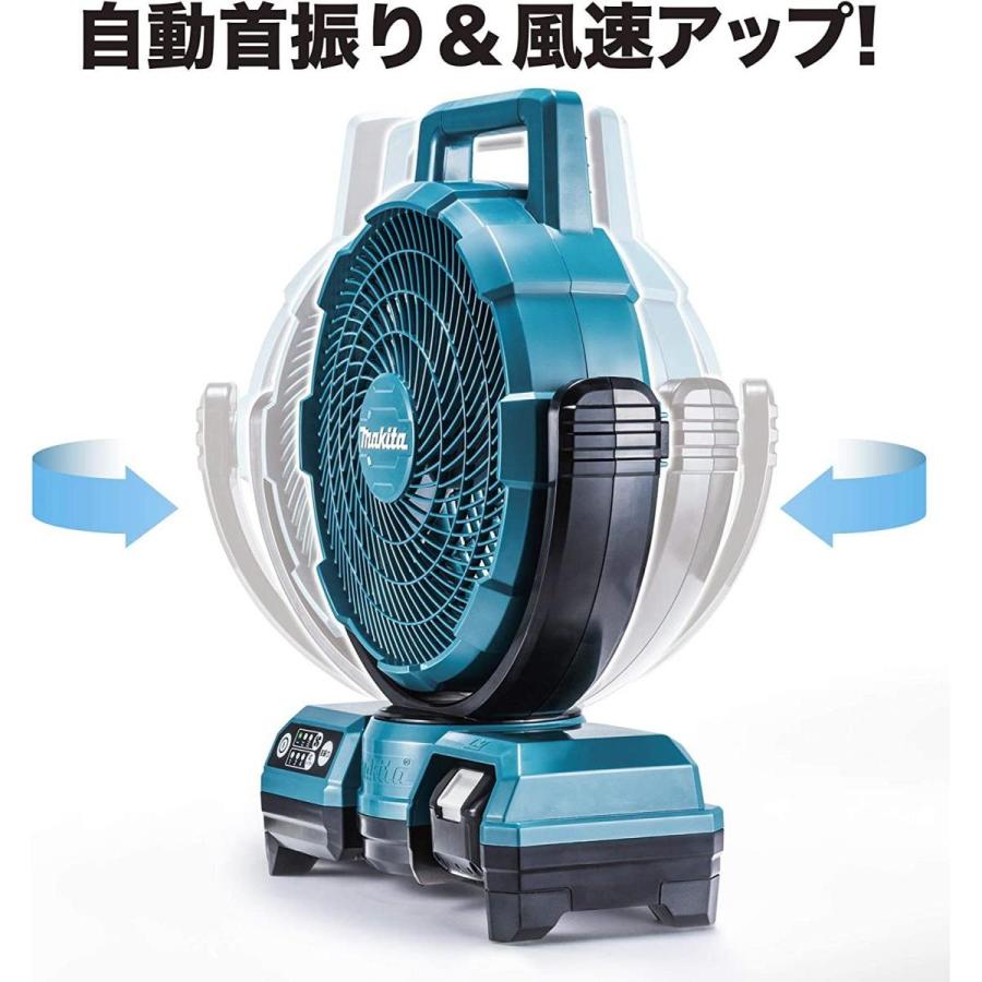 マキタ（makita） 充電式ファン羽根径23.5cm青(18/14.4V) ACアダプタ付