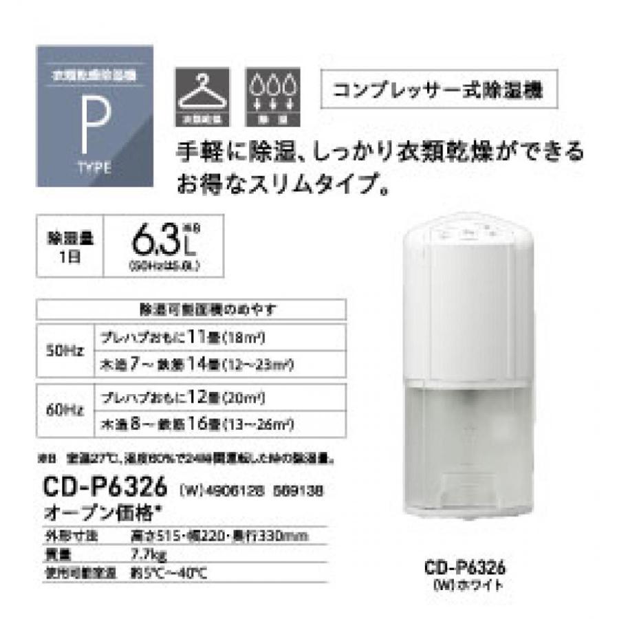 在庫有・即納】コロナ CORANA 衣類乾燥除湿機 CD-P6326（W