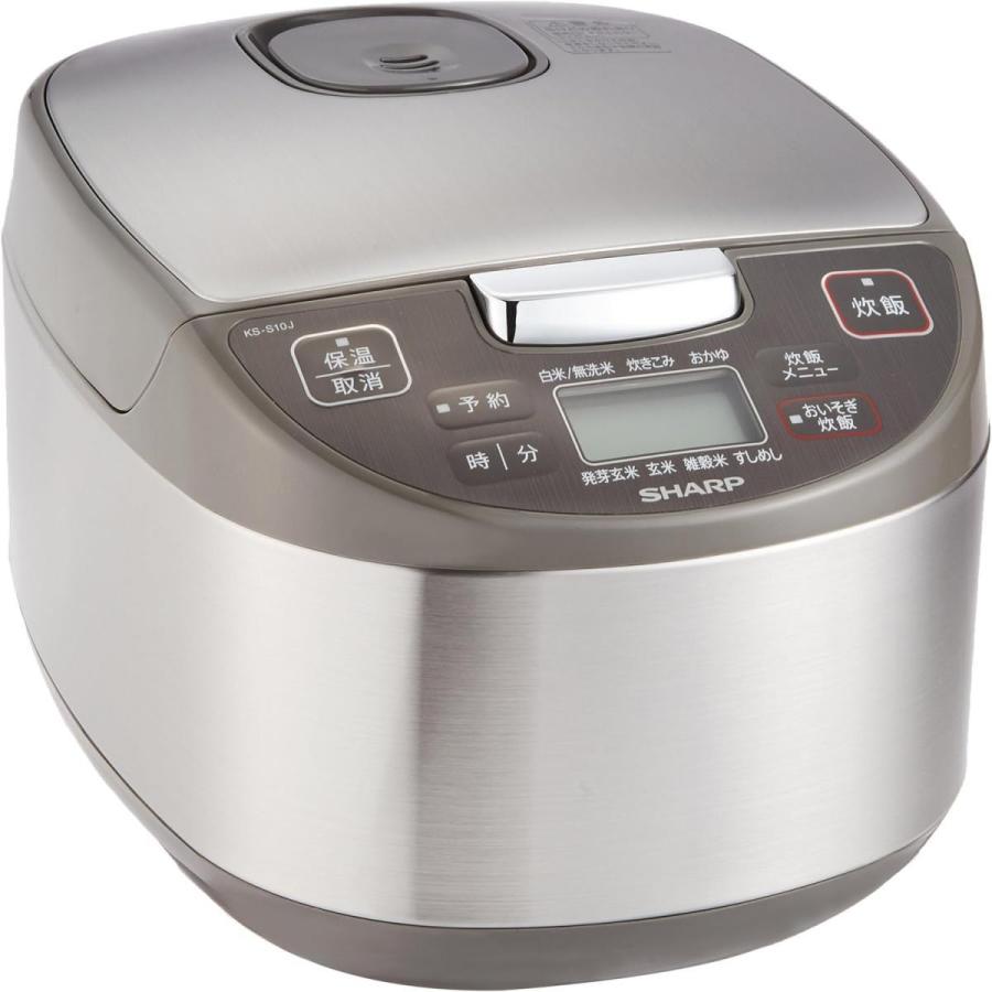 在庫有・即納】シャープ 炊飯器 マイコン方式 5.5合 黒厚釜 球面炊き 