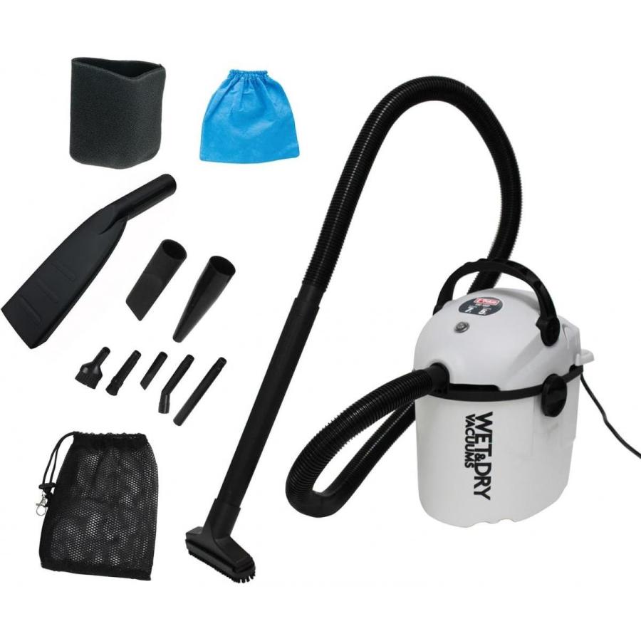 E-Value 乾湿両用掃除機 10L EVC-100P 小型 樹脂タンク コンパクト