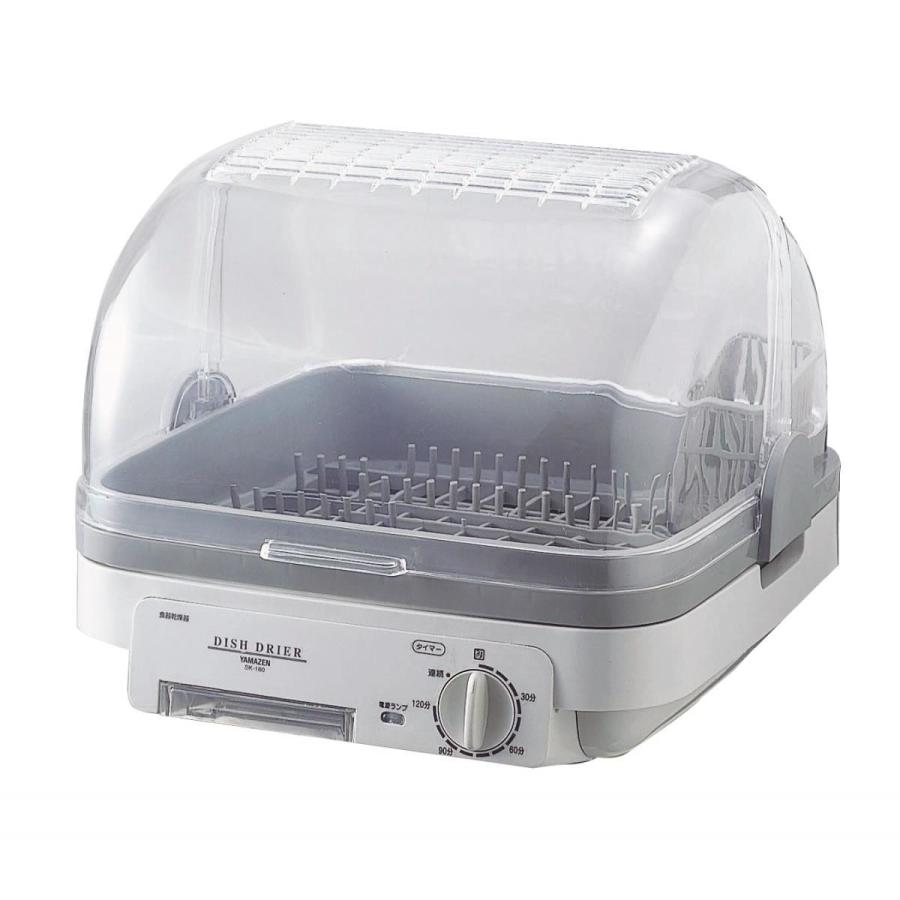 食器乾燥器 YD-180(LH) タイマー付き Amazon | 食器乾燥器 大容量 (5人分) 120分 タイマー付き ライトグレー