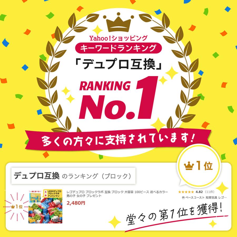 レゴデュプロ 互換 追加 ブロック lego 100ピース 大容量 LEGO Duplo ブロックラボ | ブランド登録なし | 01