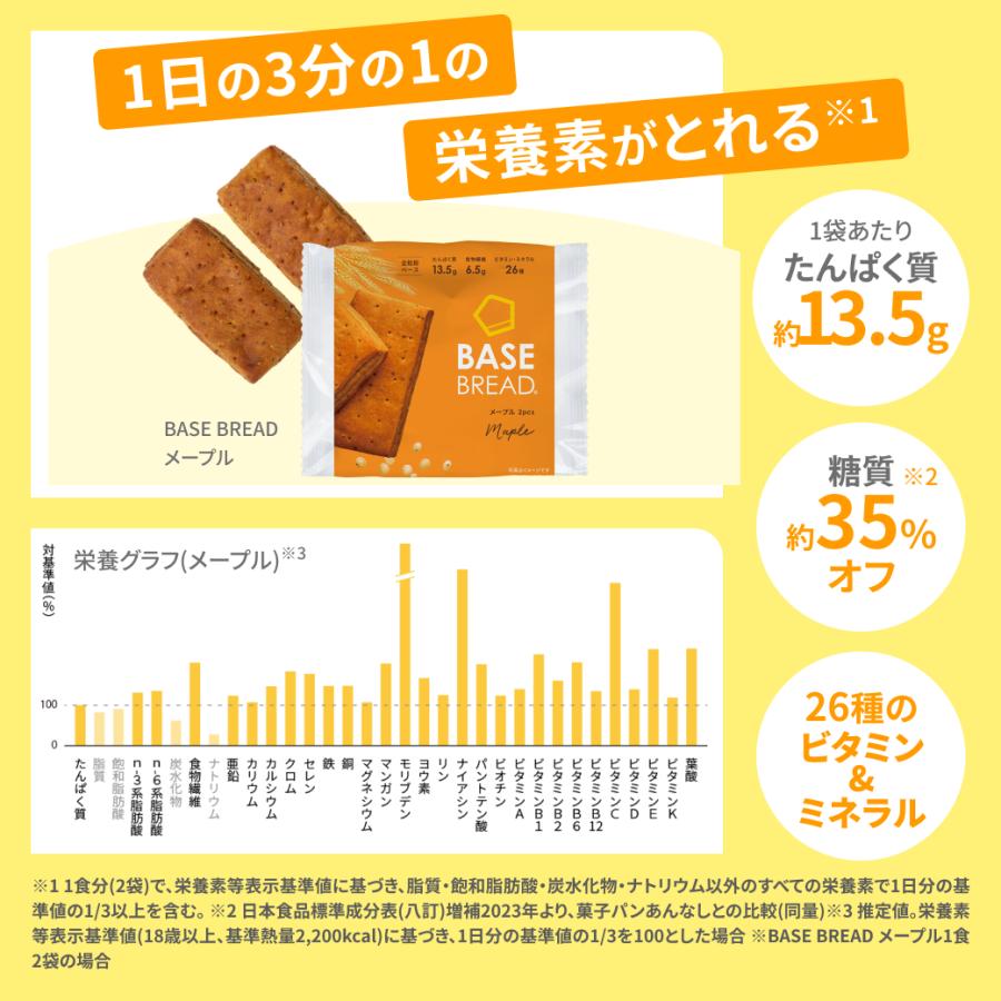 BASE FOOD（ベースフード） ベースブレッド メープル 16袋 パン