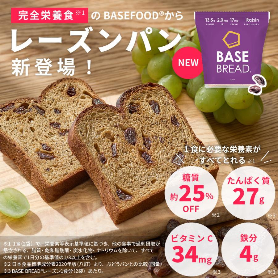 NEW 公式 BASE BREAD ベースブレッド 各1袋 (食パンレーズン 食パンプレーン メープル プレーン) 完全栄養食 糖質制限 タンパク質｜basefood｜02