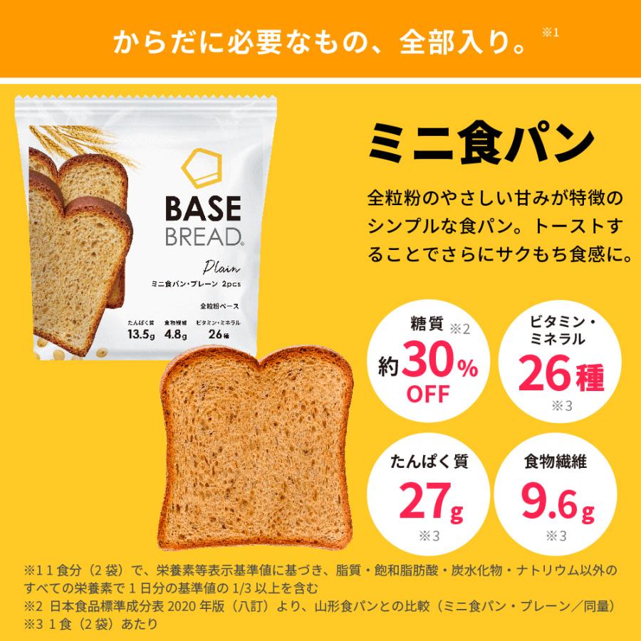 BASE FOOD ベースブレッド ミニ食パンプレーン 30袋 ダイエット BASE FOOD ベースブレッド ミニ食パンプレーン 30袋 ダイエット