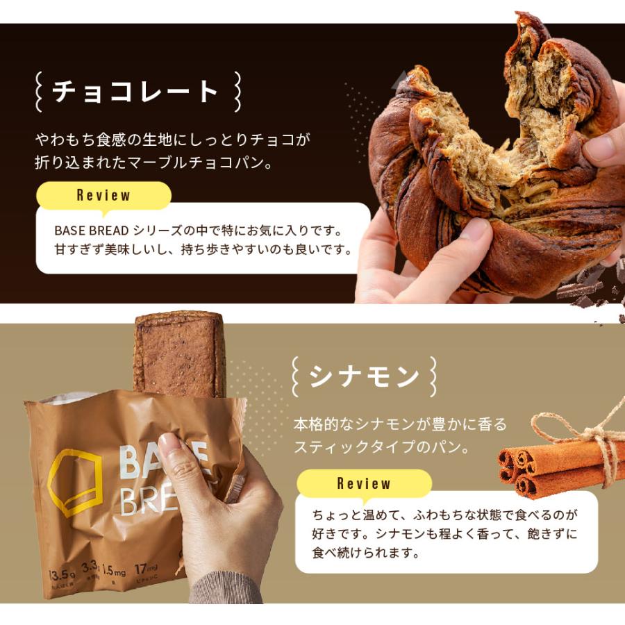 NEW BASE BREAD ベースブレッド 人気4種各4袋 (メープル シナモン チョコレート ミニ食パン レーズン) 完全栄養食 糖質制限 タンパク質｜basefood｜04