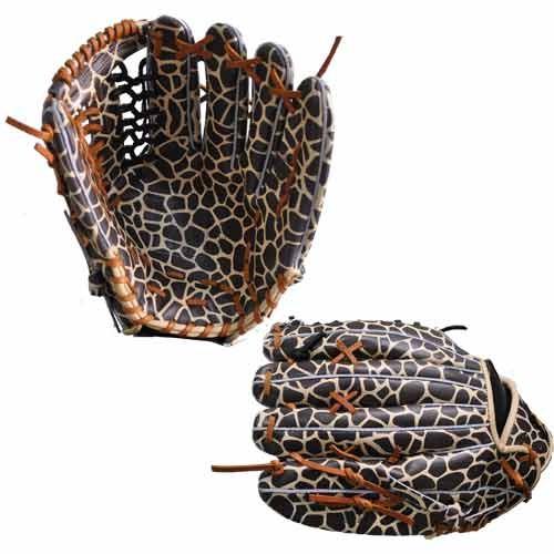 あすつく 限定 タマザワ×BM オリジナル 軟式 外野手用 グラブ 右投用 キリン柄 グラブ袋付き|野球用品専門店ベースマン|01