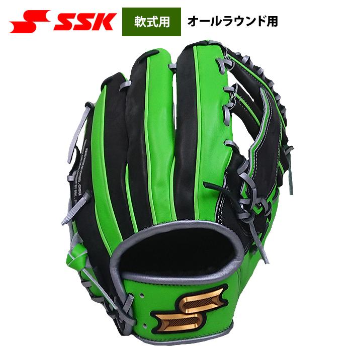 あすつく 超限定 SSK エスエスケイ 野球 軟式用 グラブ オールラウンド用 蛍光グリーン PENC223AL ssk23ss｜baseman｜02